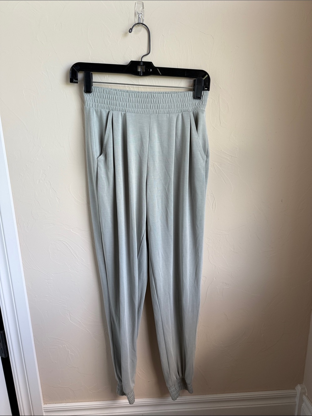 Express Sage Green Elastic Waist Jogger Pants